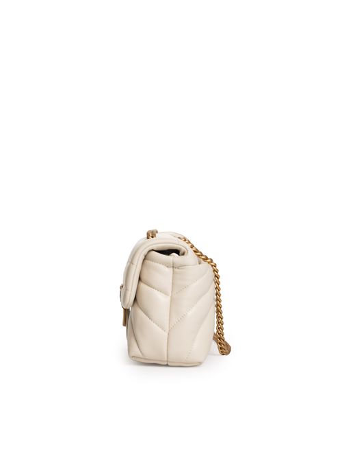 Borsa a tracolla piccola Love Bag Puff Butterfly in nappa Bianco PINKO | 100039 A1EXZ14Q